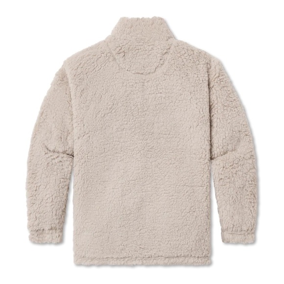 Southern Marsh size large Appalachian Pile Sherpa Pullover oatmeal & light brown - Picture 4 of 14